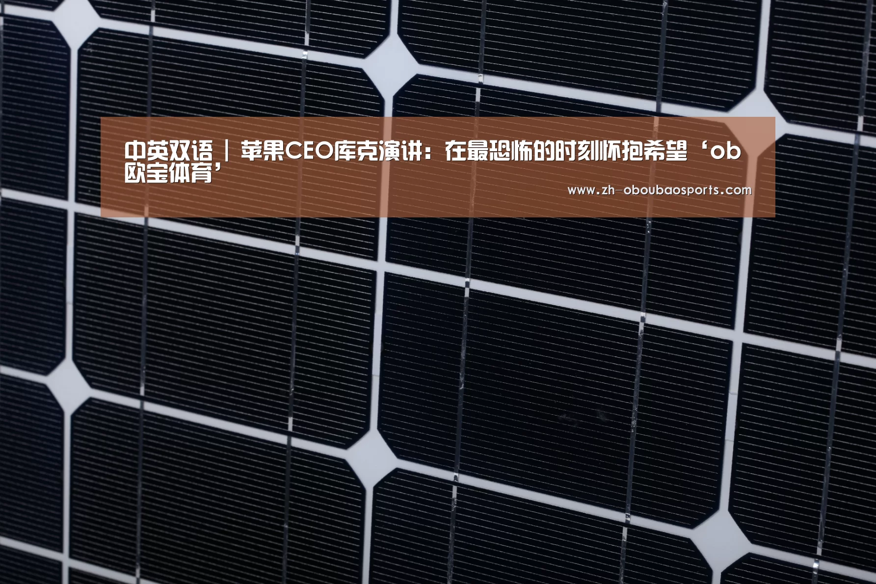 中英双语 | 苹果CEO库克演讲:在最恐怖的时刻怀抱希望‘ob欧宝体育’(图3) ob欧宝体育